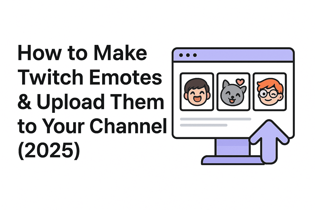 how to make twitch emotes & upload them to your channel 2025