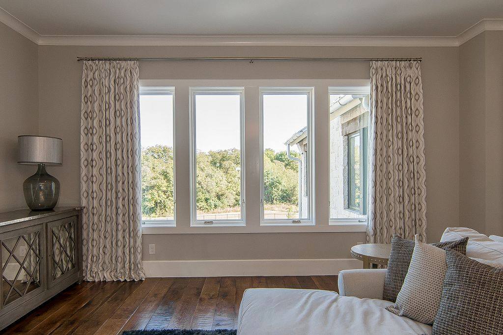 Custom Drapery French Pleated Decorative 2 widths each on decorative hardware