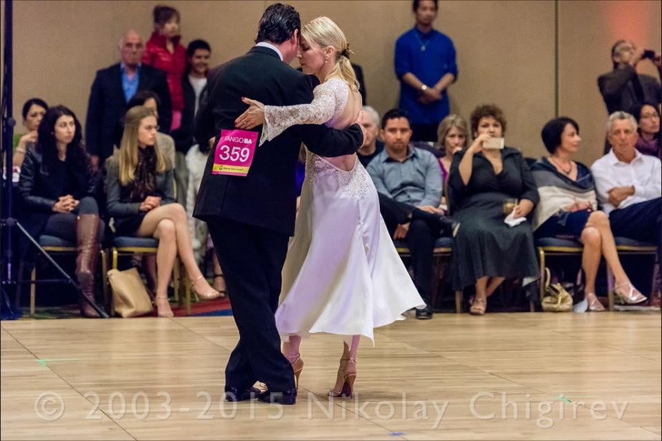 Martha Slater and Mekhael Srour tango competition