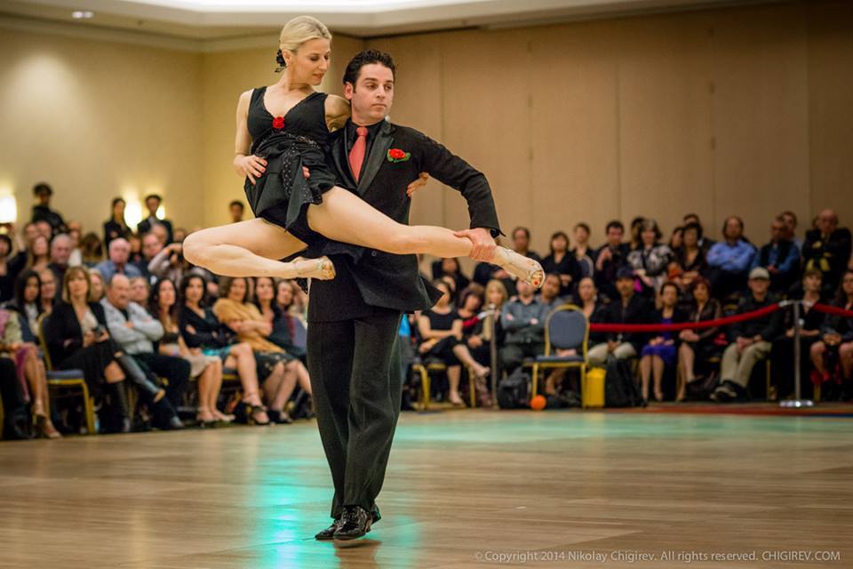 Mekhael Srour and Martha Slater in a tango competition