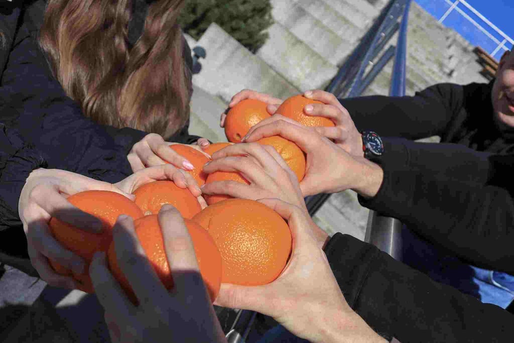 rankos laiko apelsinus