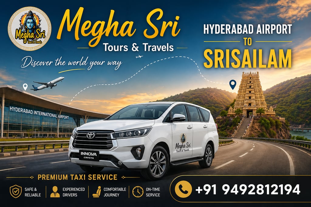 hyderabad airport to srisailam taxi service
