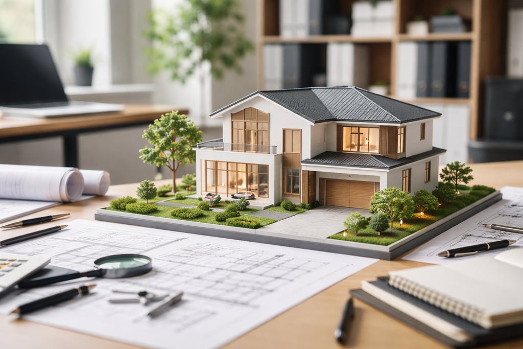 Model domu przygotowany przez architektów jako element analizy nieruchomości inwestycyjnych