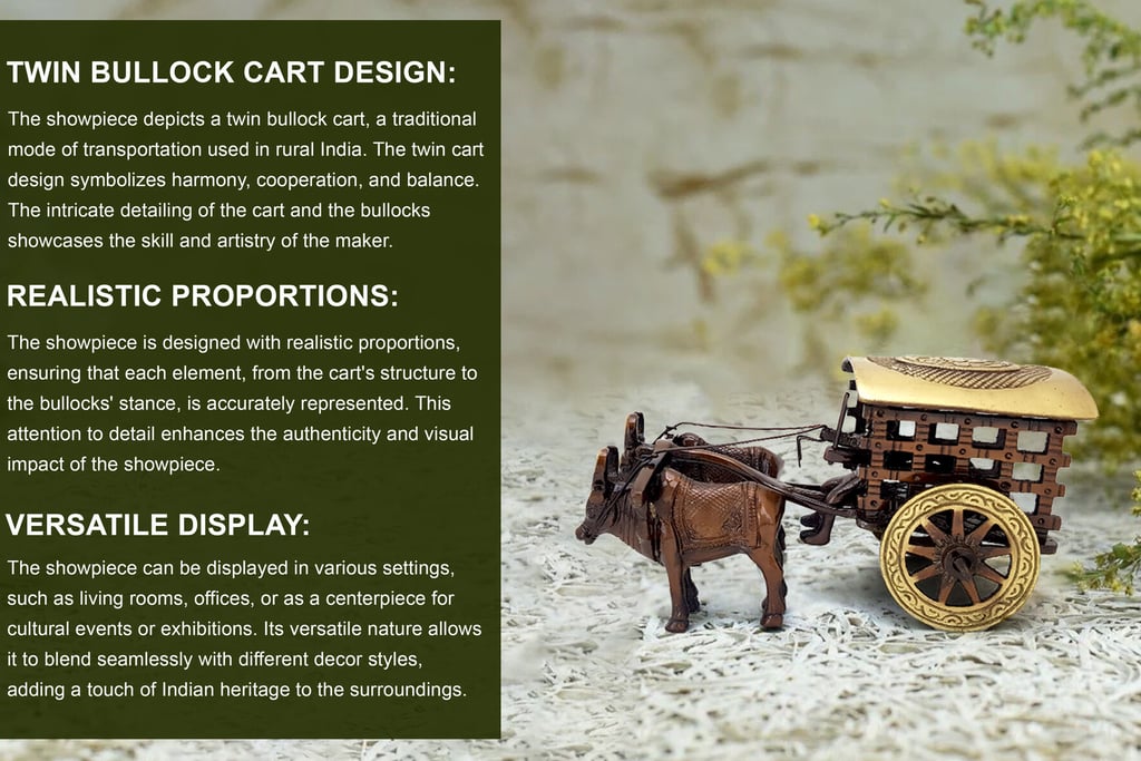 Brown Brass Bullock Cart manufacturer in Aligarh