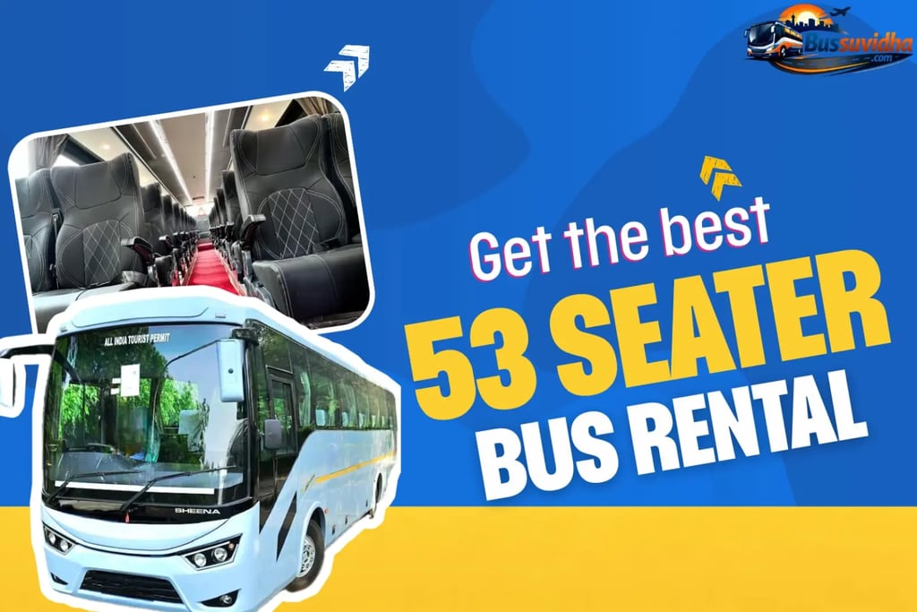 53 seater luxury bus interior and exterior view