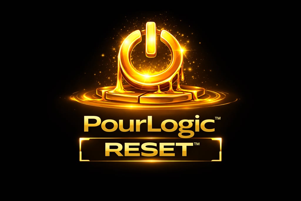 Pour Logic Reset tool showing method used to correct brand direction and positioning