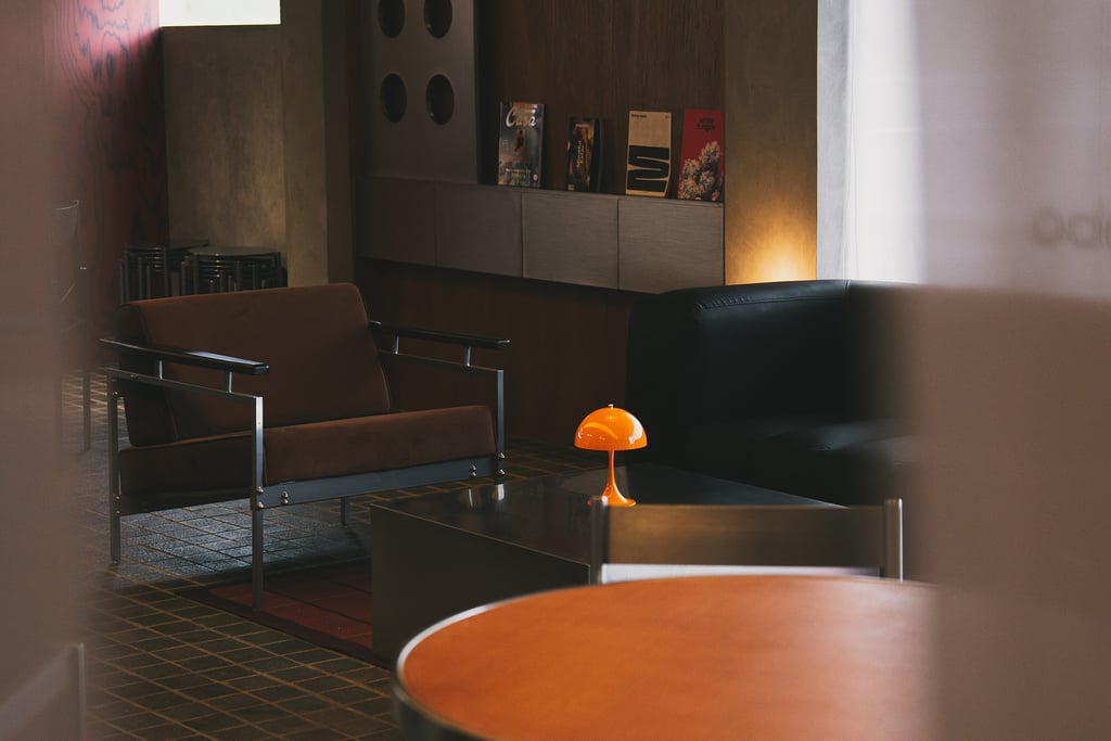 Mid-century Japandi inspired interior at odd Batam