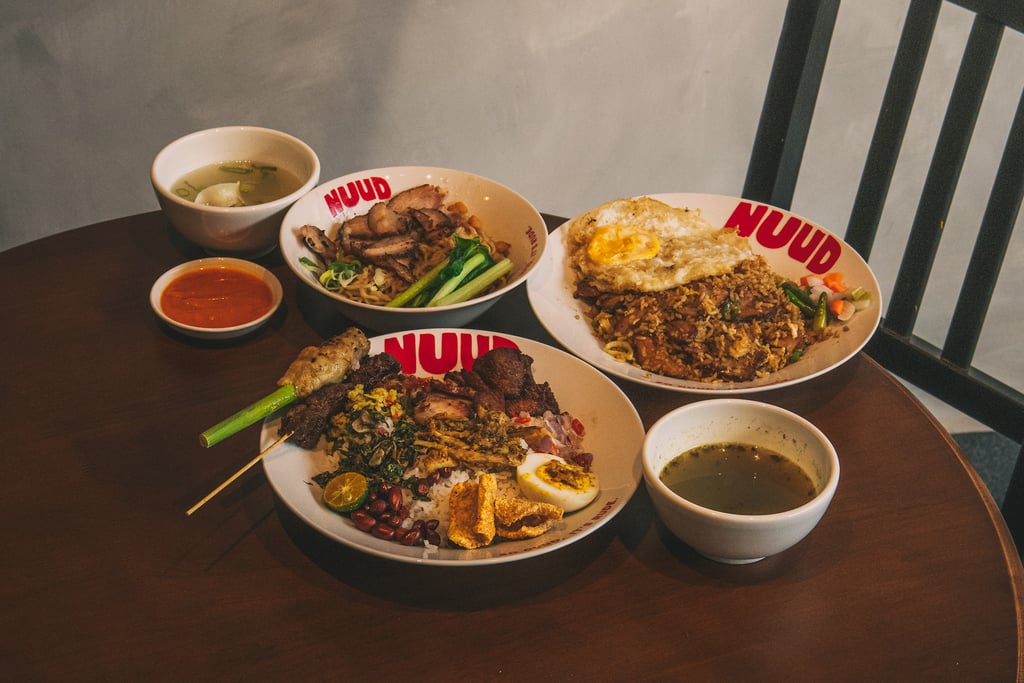A plate of Pork Fried rice, Nasi Babi Komplit at Nuud Batam