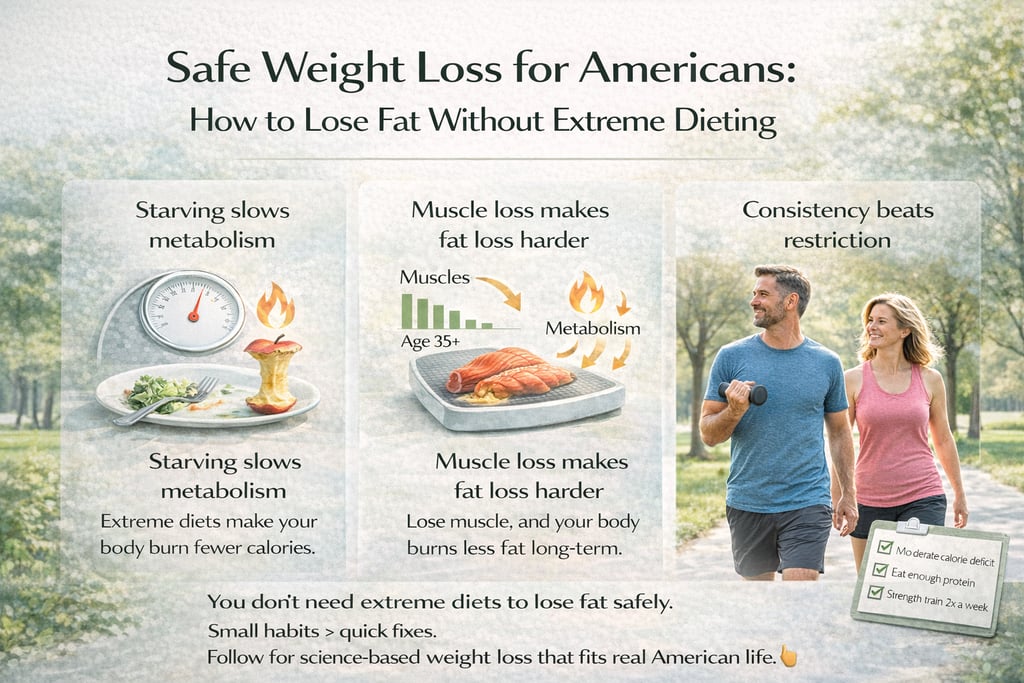 How Americans Can Lose Fat Safely Without Extreme Diets