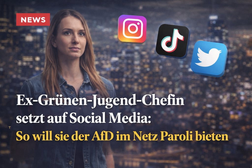 Ex-Grünen-Jugend-Chefin targets AfD with social media strategy on TikTok, Instagram, and Twitter.