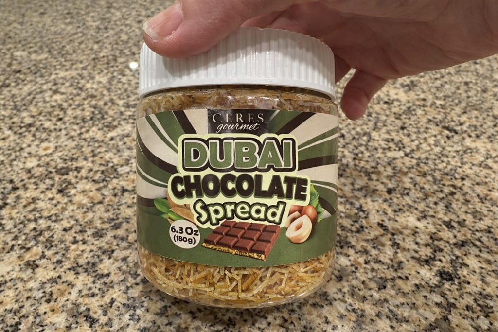 Dubai Chocolate Spread on the table