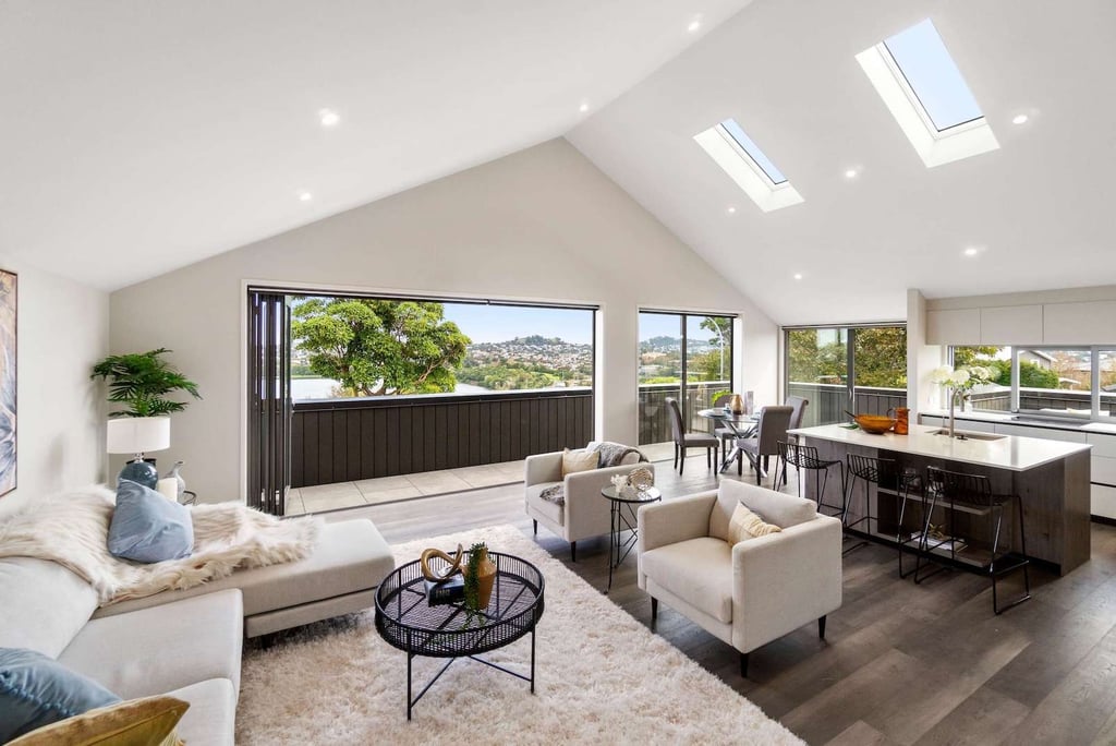 Orakei Basin home renovation - open plan living - Revive Builders Auckland