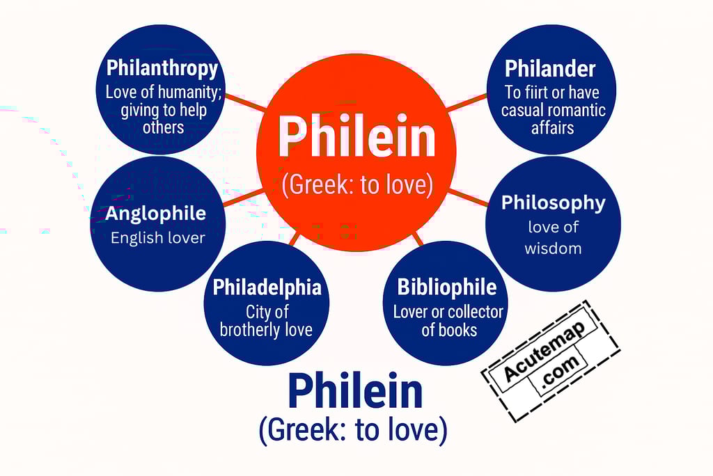 Philein root word, Word Power Made Easy