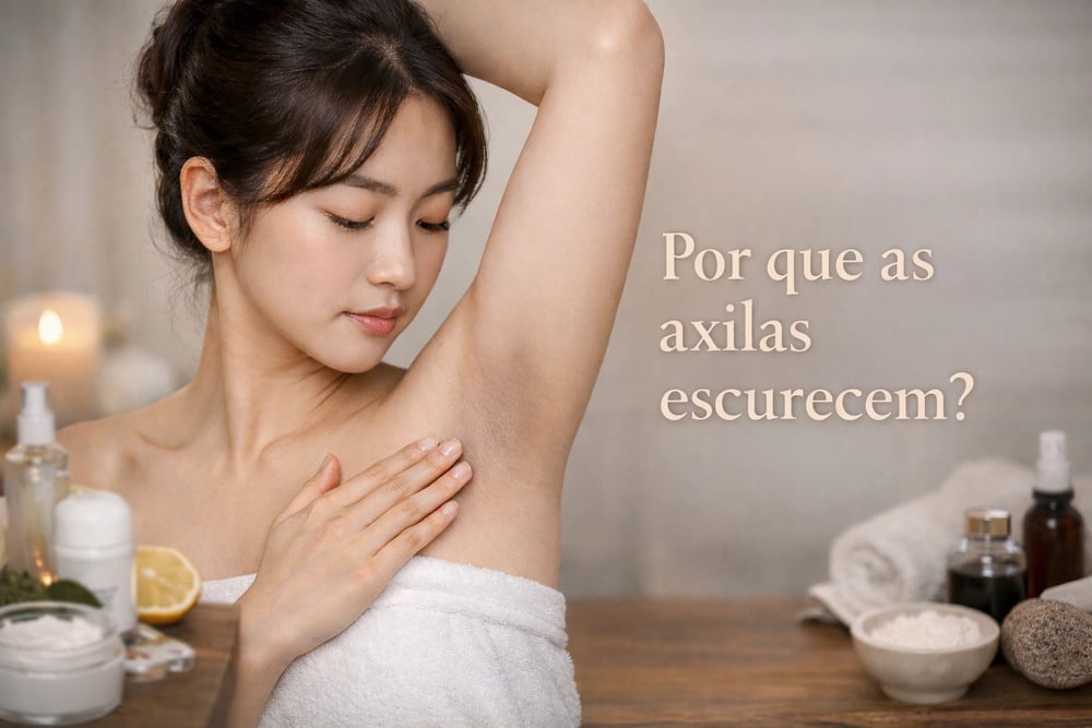 por que as axilas ficam escuras e como clarear