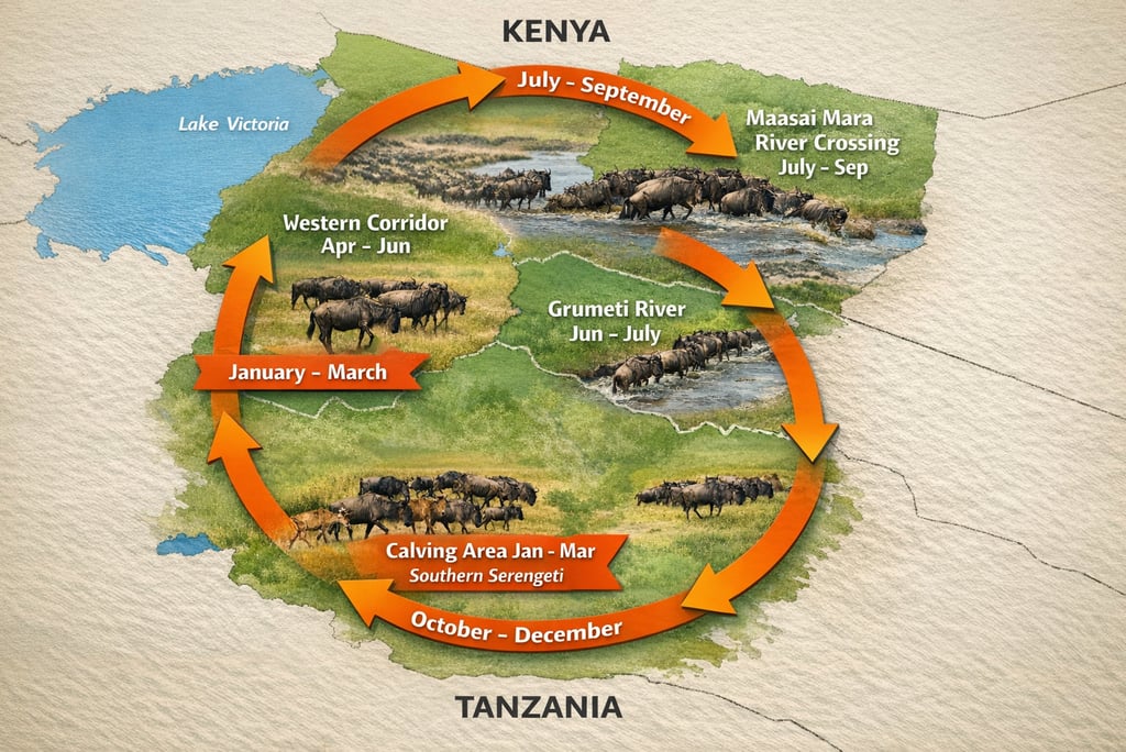 great migration circular map