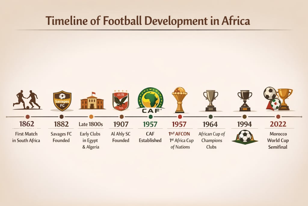 timeline of african football history