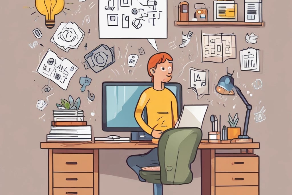 um homem sentado em uma mesa com um laptop e um laptop