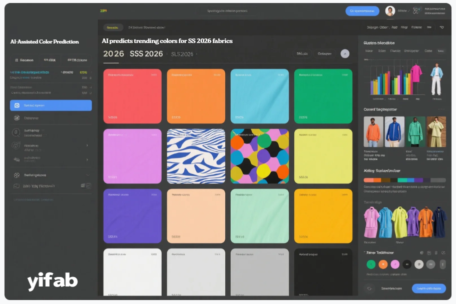 Smart textile color trend analysis infographi