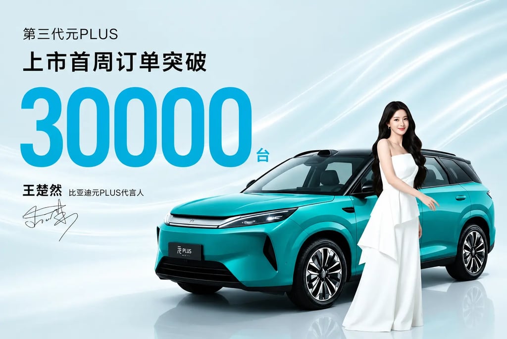 BYD Yuan Plus supera 30 mil pedidos na primeira semana após lançamento na China