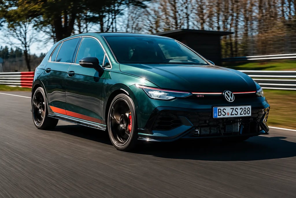 Volkswagen Golf GTI Edition 50 acelerando em Nürburgring