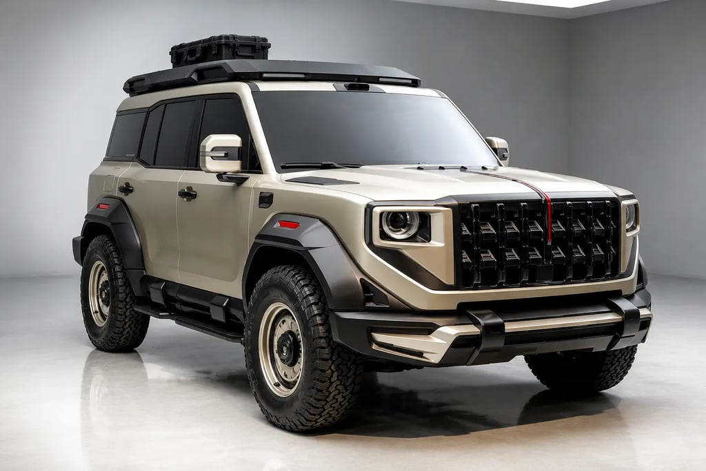 Hongqi G919 SUV de luxo com chassi robusto e preparação para uso off-road