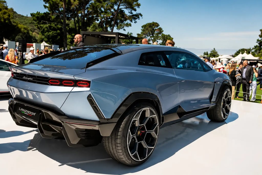Lamborghini Lanzador Ultra-GT em exibição durante evento automotivo internacional