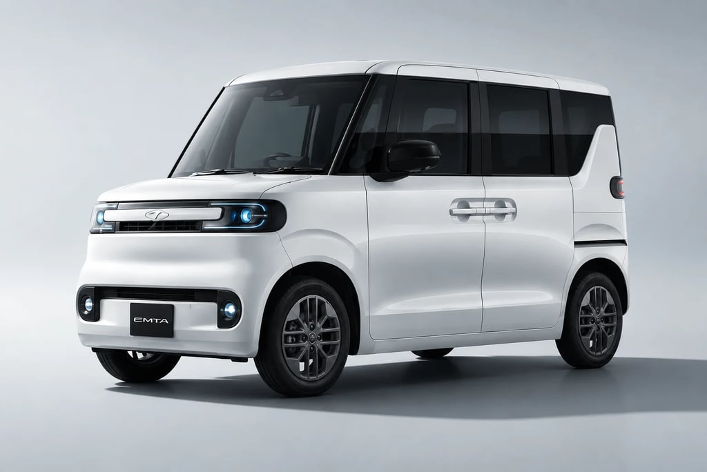 Mini van elétrica da Emta com visual inspirado nos kei cars japoneses