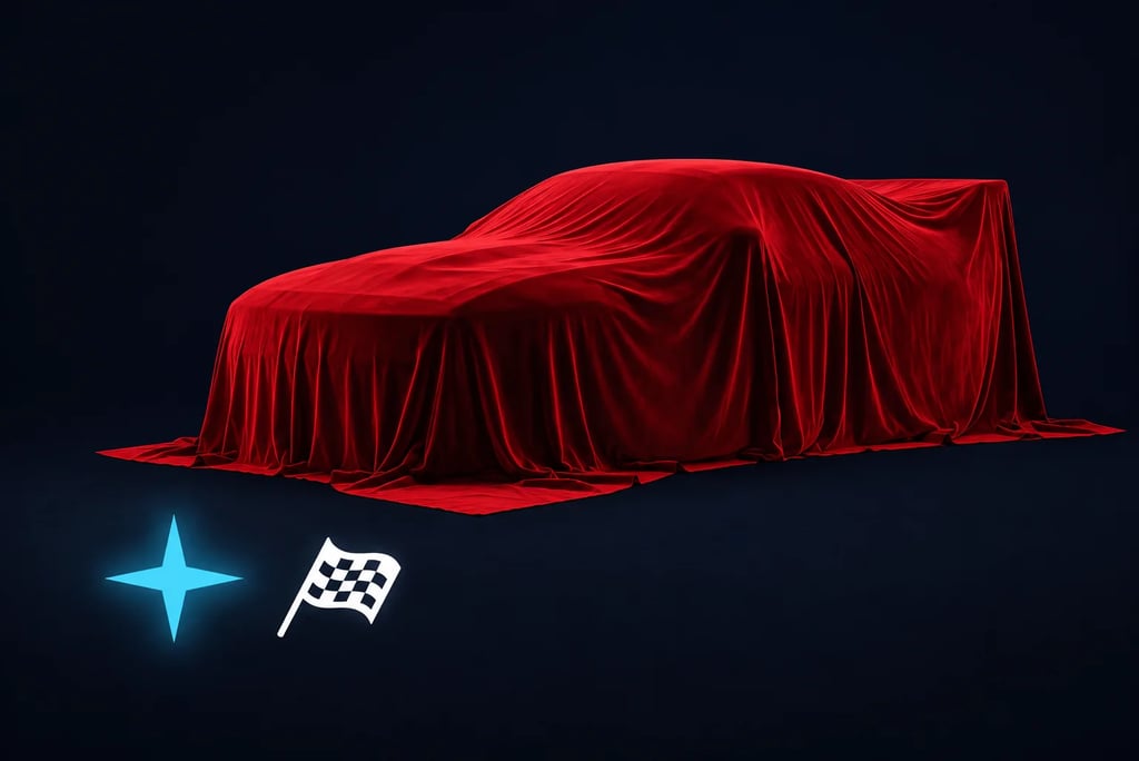 Teaser mostra possível novo Dodge Copperhead coberto por tecido vermelho