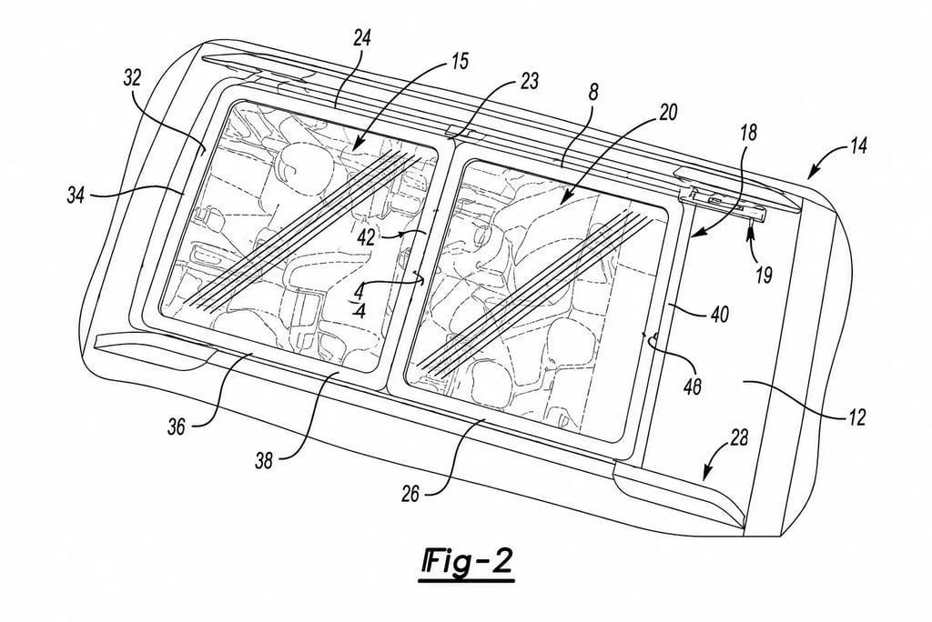 Patente revela teto panorâmico deslizante com dois painéis para o Ford Bronco