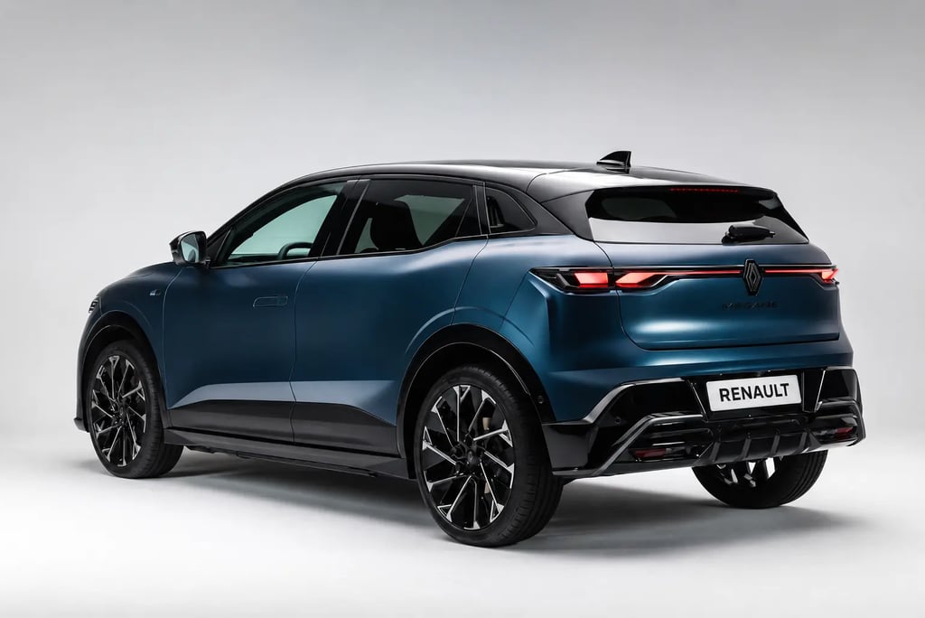 Traseira do Renault Megane E-Tech 2026 com novo visual e lanternas em LED