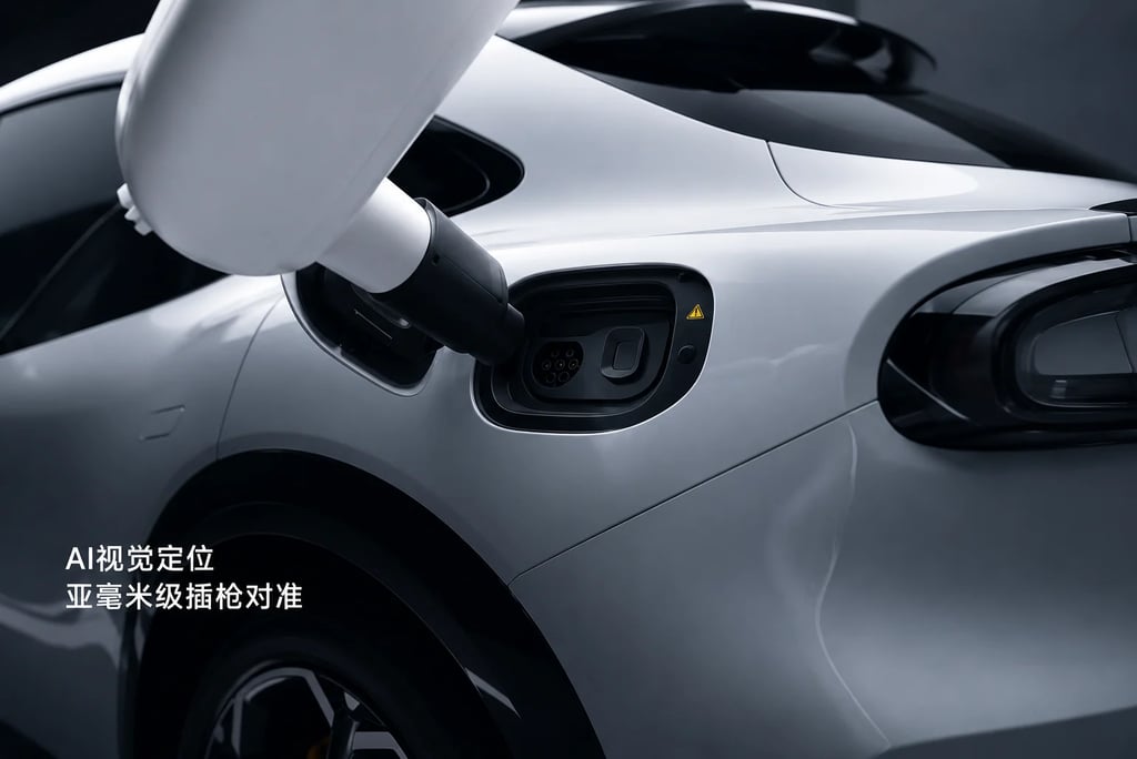Braço robótico da Xiaomi conecta carregador automaticamente a carro elétrico