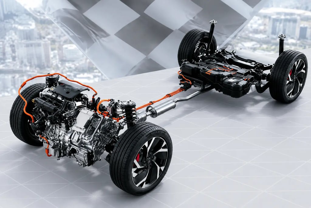 Sistema híbrido do Ford Mondeo Sport com motor turbo e conjunto elétrico