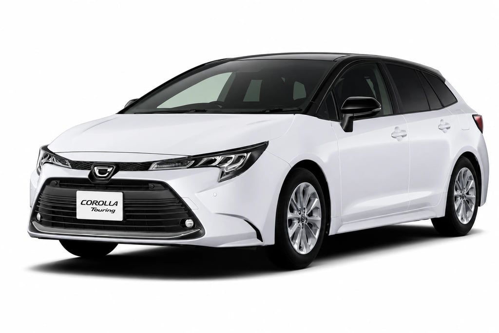 Toyota Corolla Touring branco em edição especial de 60 anos lançada no Japão