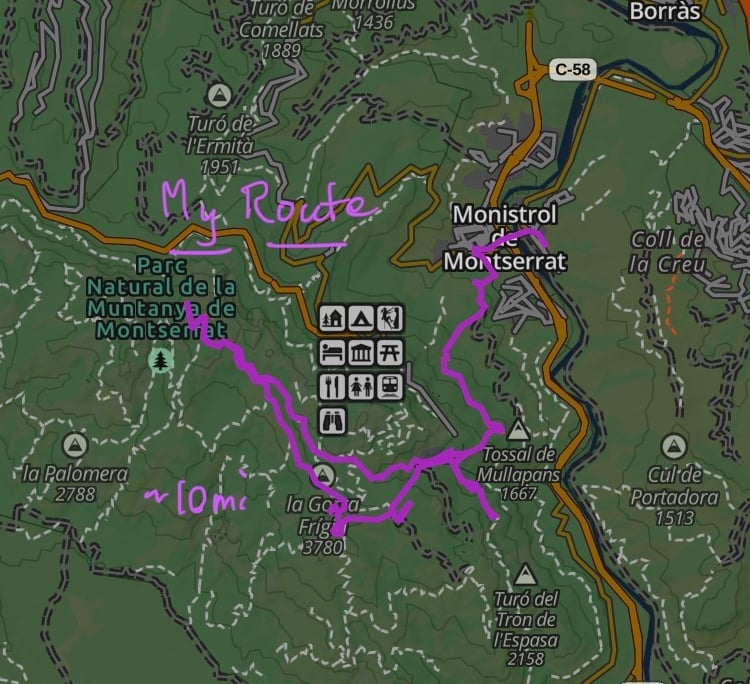 Lance hiking route on visit to Montserrat May 2023