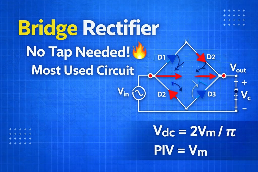 Bridge Rectifier – Working, Formula & Why It Is Most Used