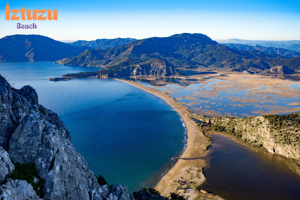 a view of İztuzu Beach, one of the best places to visit in Dalyan