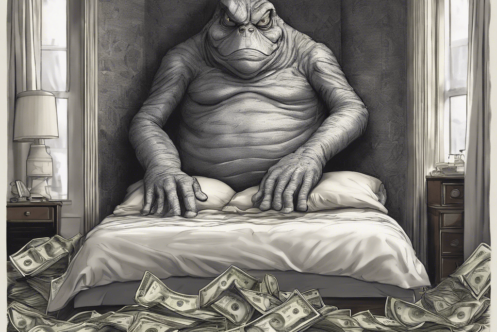 A monster hiding under the bed making you worry about money