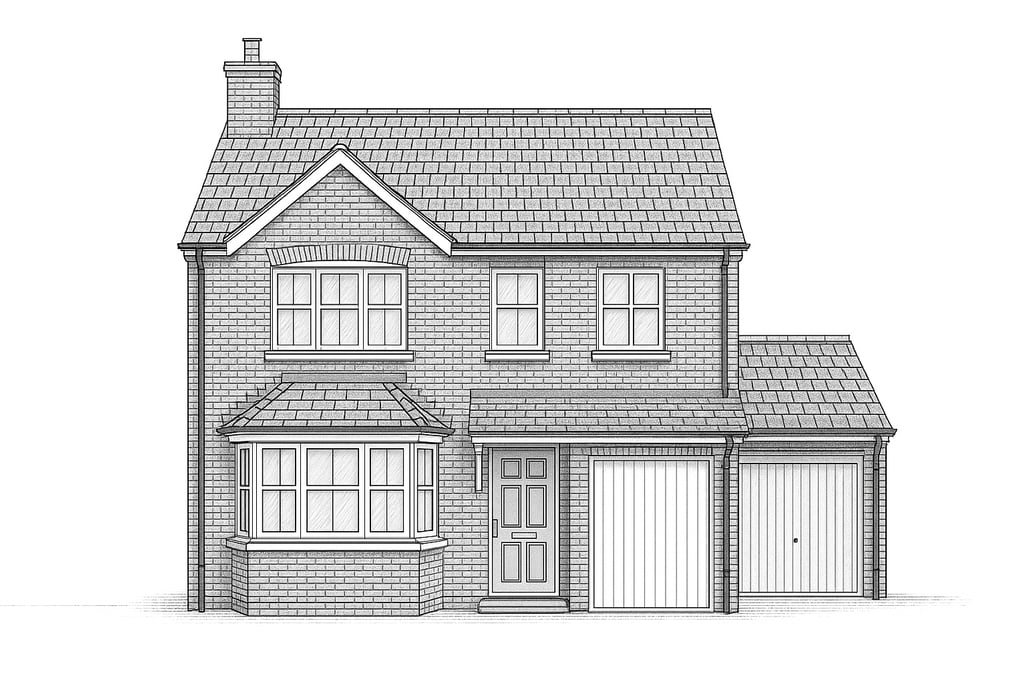 a house with a garage door and garage door  | Nour Nagy Designs