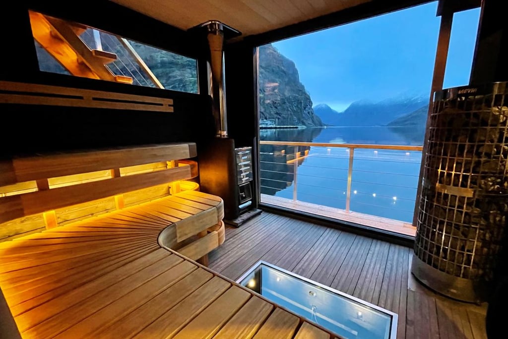 Sauna on fjord Norway