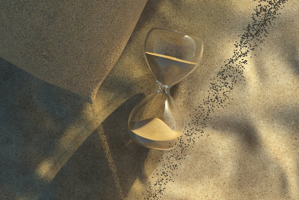 An hour glass used to show how chimhanda tutoring is effective over time