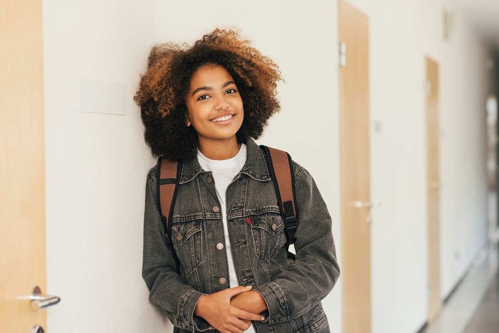 A happy calm student