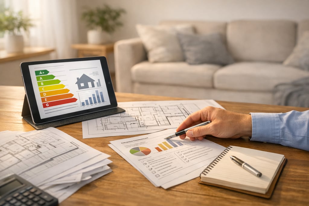 „Energieberater erklärt Energieeffizienz‑Analyse und Maßnahmen im Wohnraum.“
