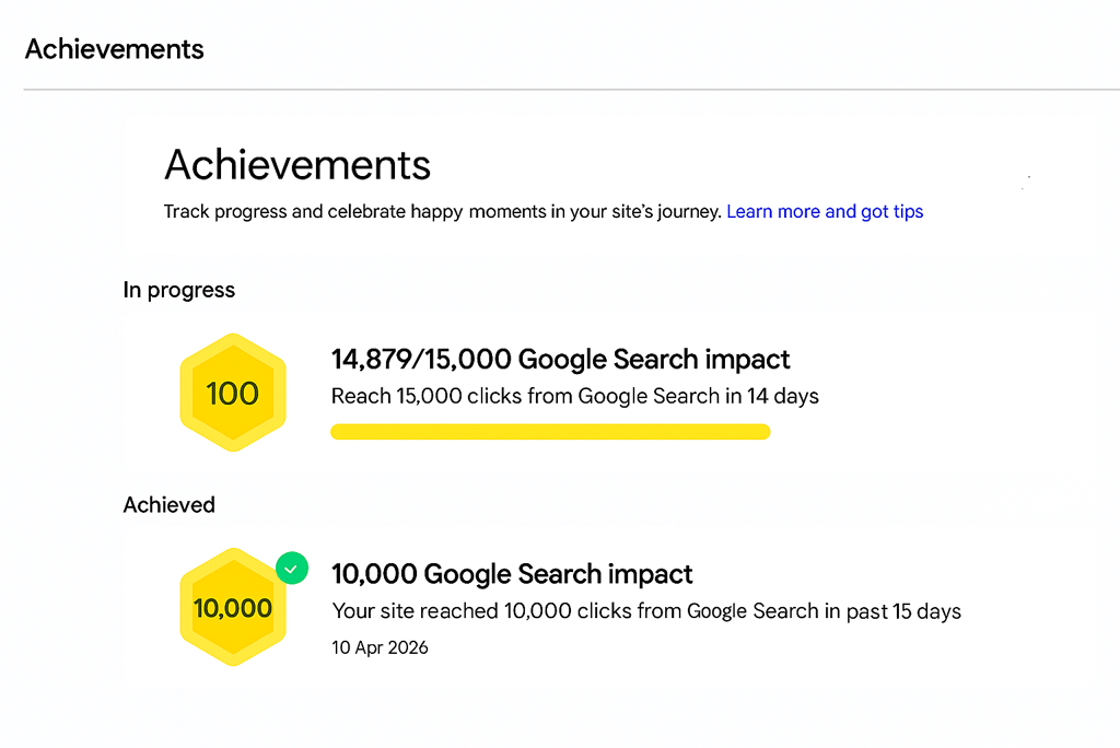 Google analysis from google search console from Nexwibe