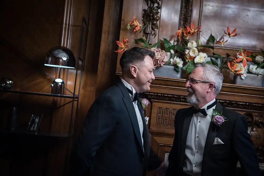 same-sex wedding at old marylebone town hall