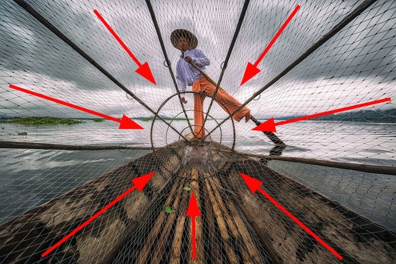 Sử dụng bố cục đối xứng và đường dẫn để tạo chiều sâu cho khung hình