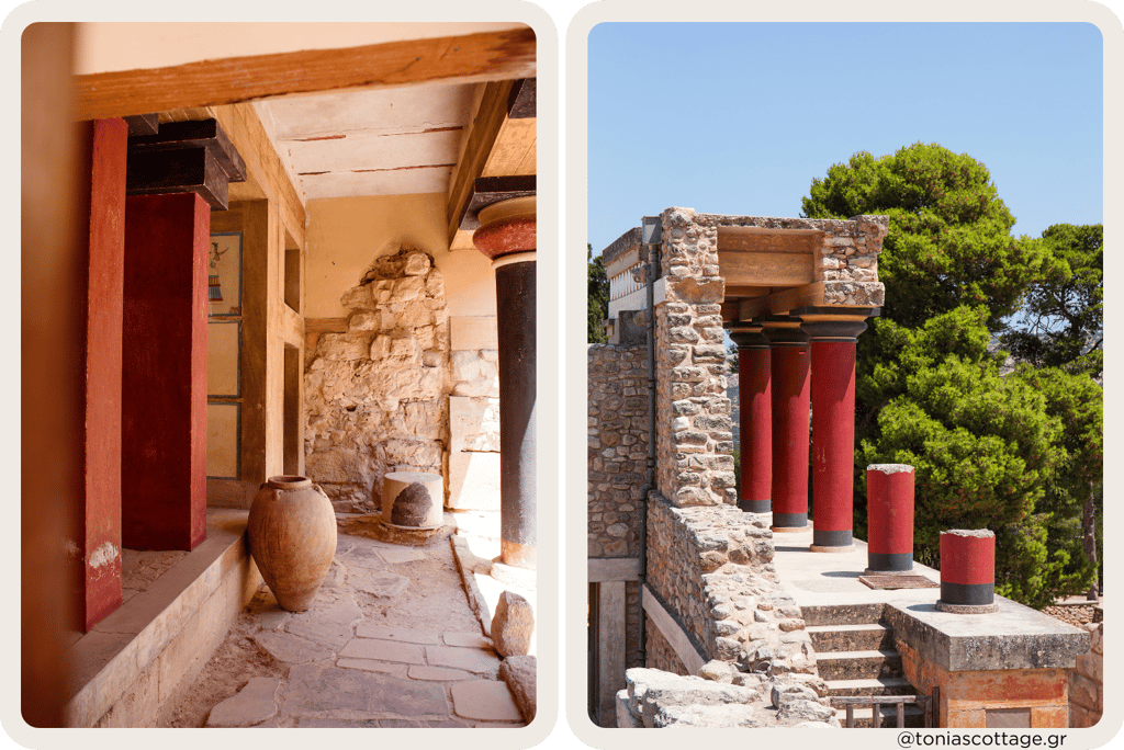 Knossos Palace in Heraklion, Greece, just 15 km from Tonia's Cottage