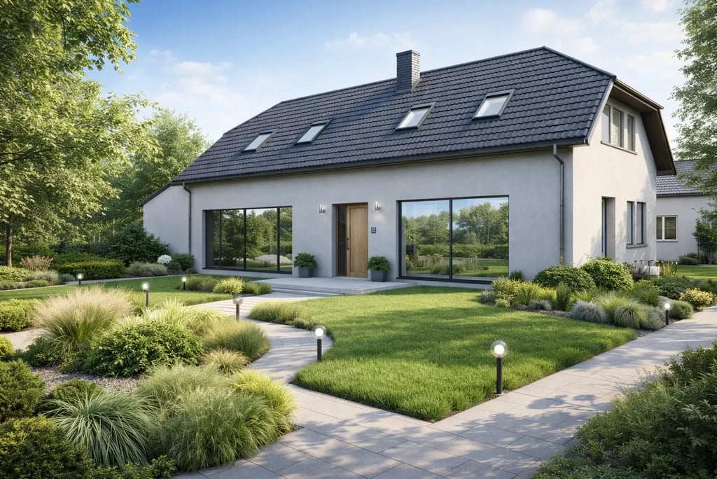 Vizualizacija pertvarkyto ūkinio pastato į gyvenamąjį namą