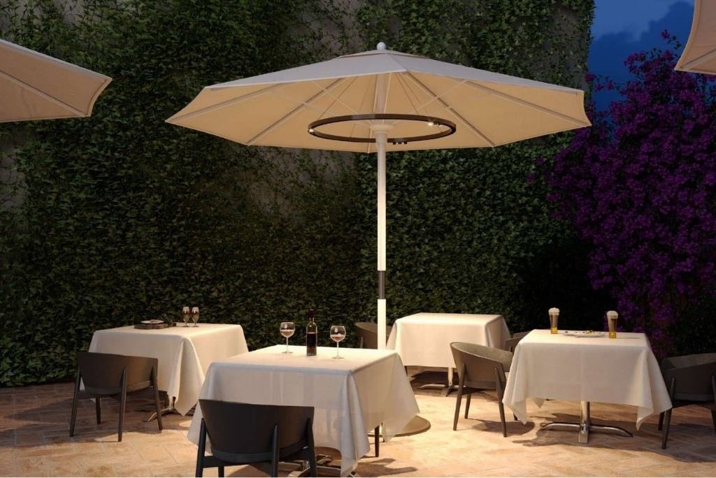 lampara exterior parasol