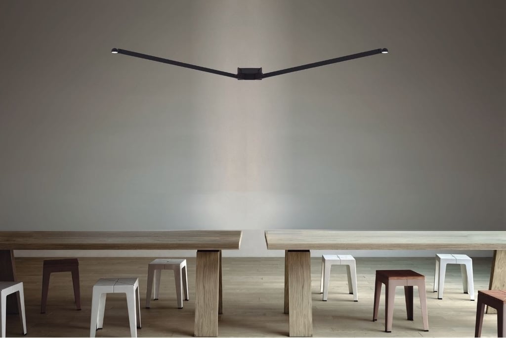 lampara estructura doble iluminacion