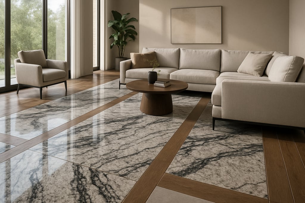 leftover granite floor design